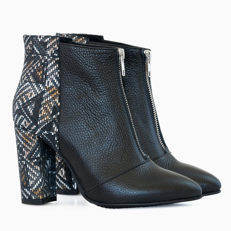 Botine Piele Negru Mari Lu D25 - Orice Culoare