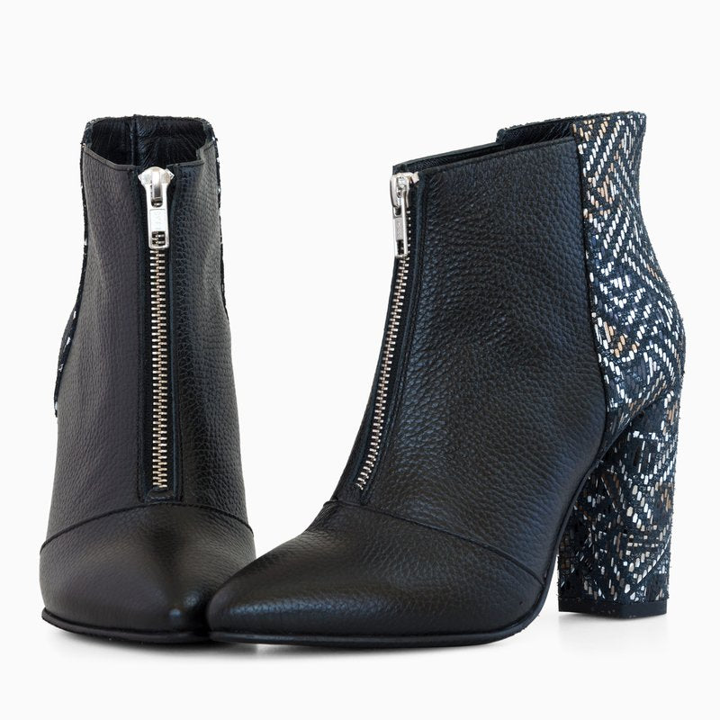 Botine Piele Negru Mari Lu D25 - Orice Culoare