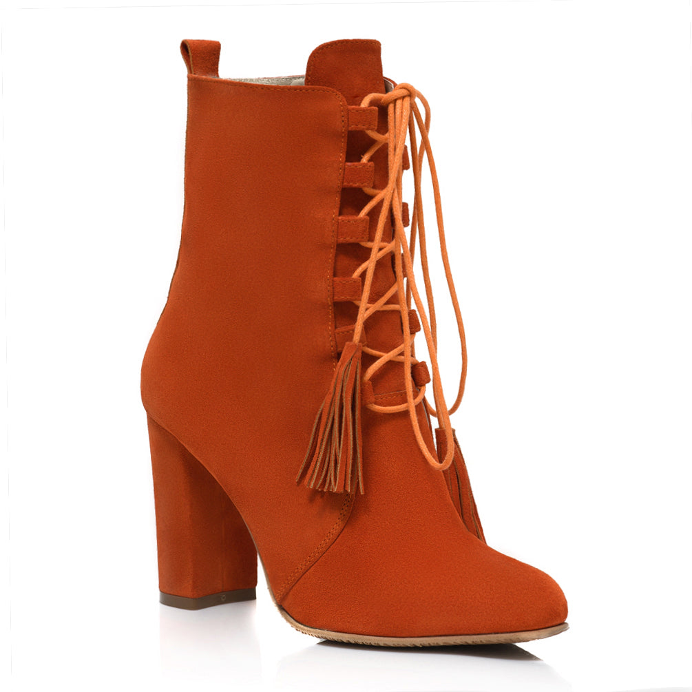 Botine piele intoarsa caramaiziu F30  - orice culoare