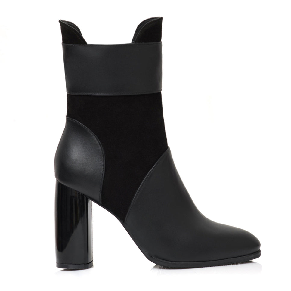 Botine Piele Negru Xena C33 - orice culoare