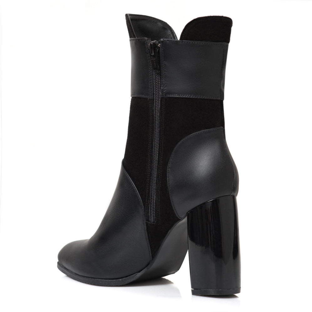 Botine Piele Negru Xena C33 - orice culoare