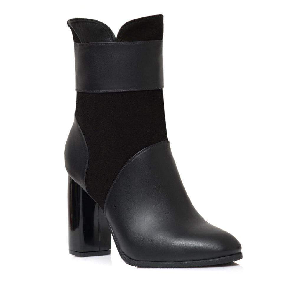 Botine Piele Negru Xena C33 - orice culoare