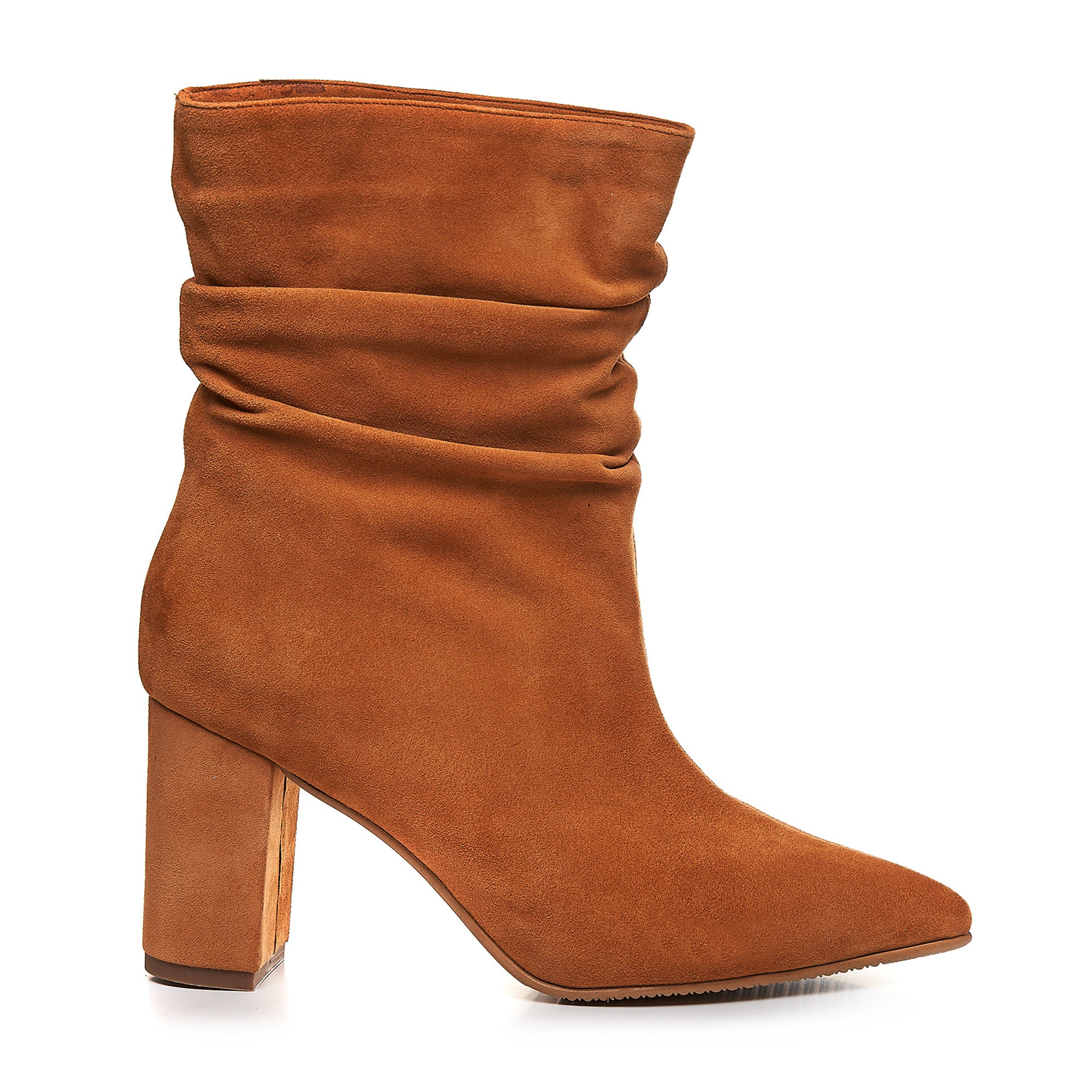 Botine Fronsate PIele Intoarsa Camel L23  - Orice Culoare