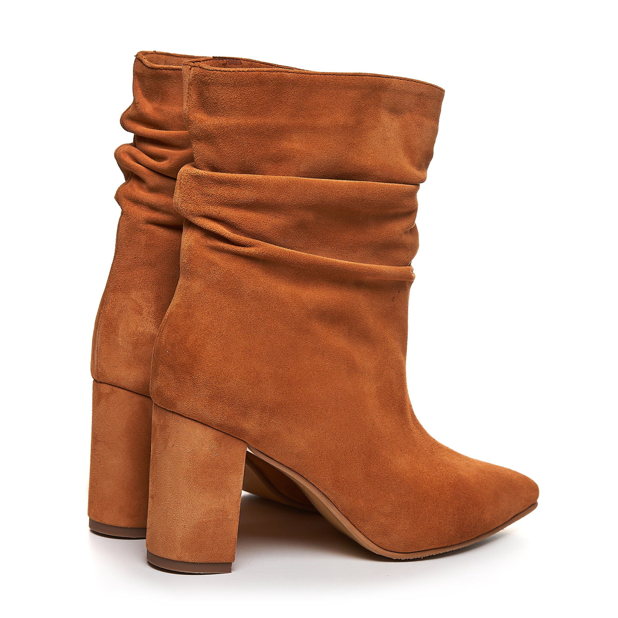 Botine Fronsate PIele Intoarsa Camel L23  - Orice Culoare