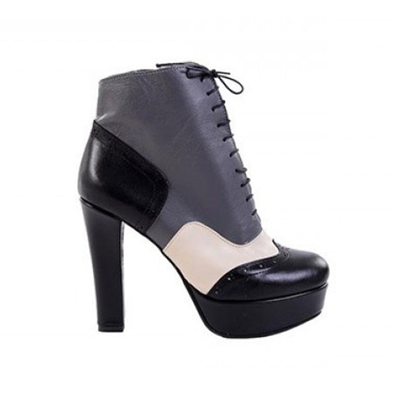Botine Foxy cu siret piele naturala orice culoare trio