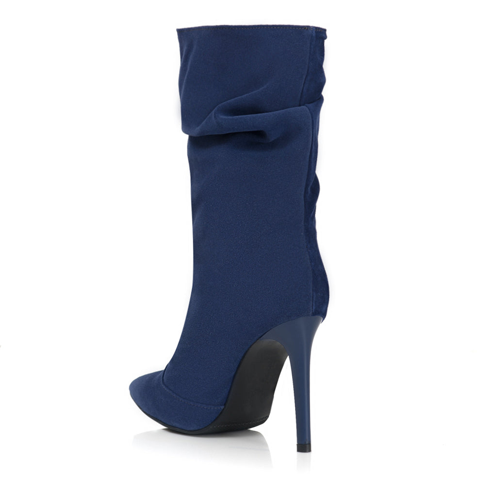 Cizme Scurte Fronsate Piele Intoarsa Verde S14 - orice culoare