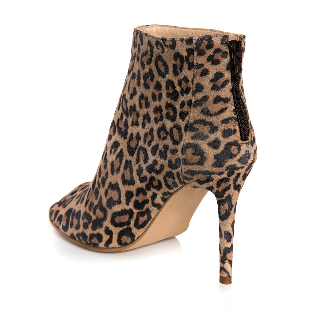Botine Piele Animal Print Decupate E5 - Orice Culoare