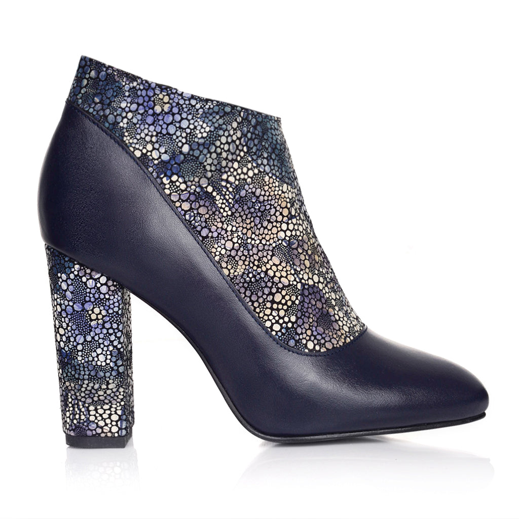 Botine Piele Mov Caroline L8 - orice culoare