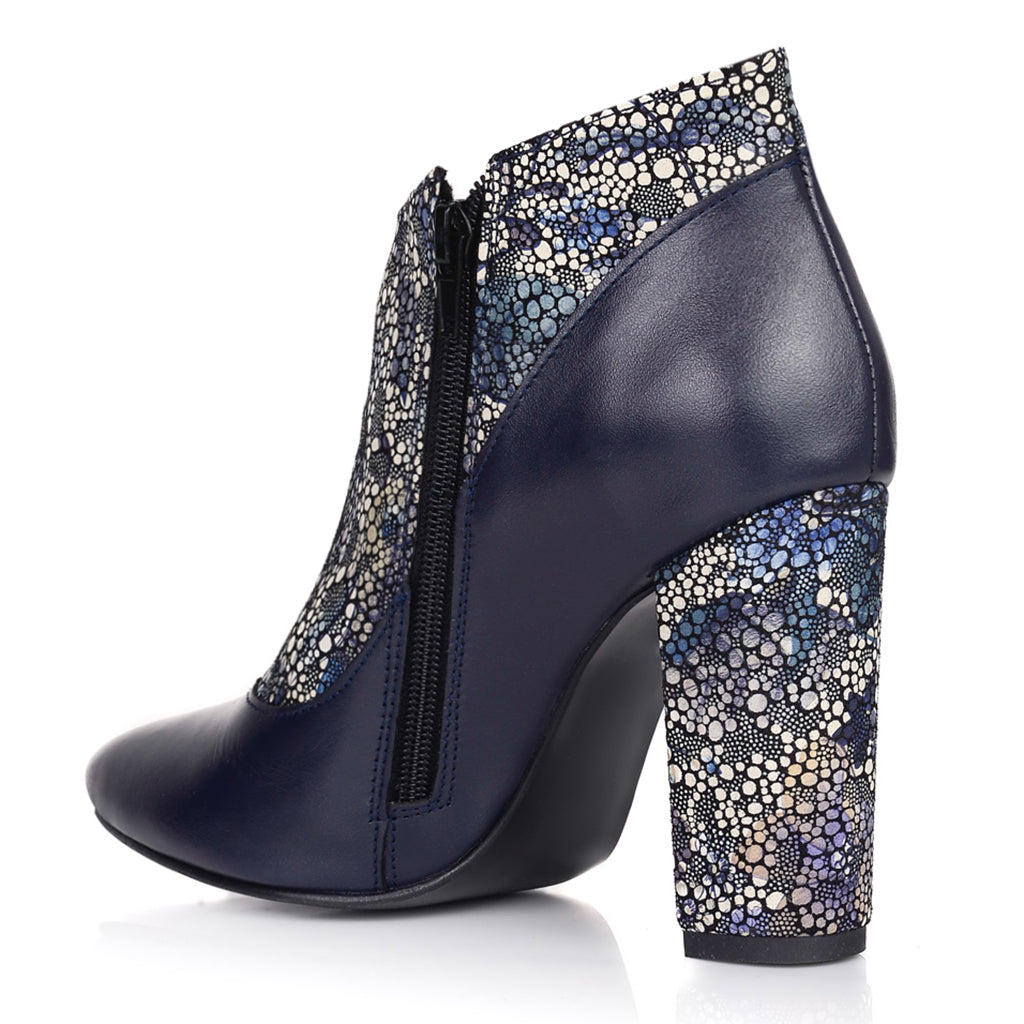 Botine Piele Mov Caroline L8 - orice culoare