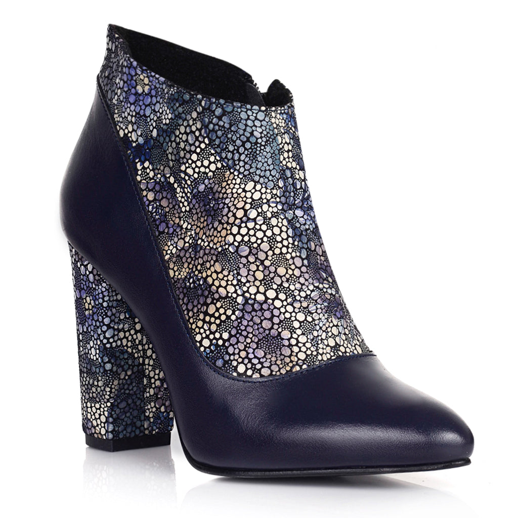 Botine Piele Mov Caroline L8 - orice culoare