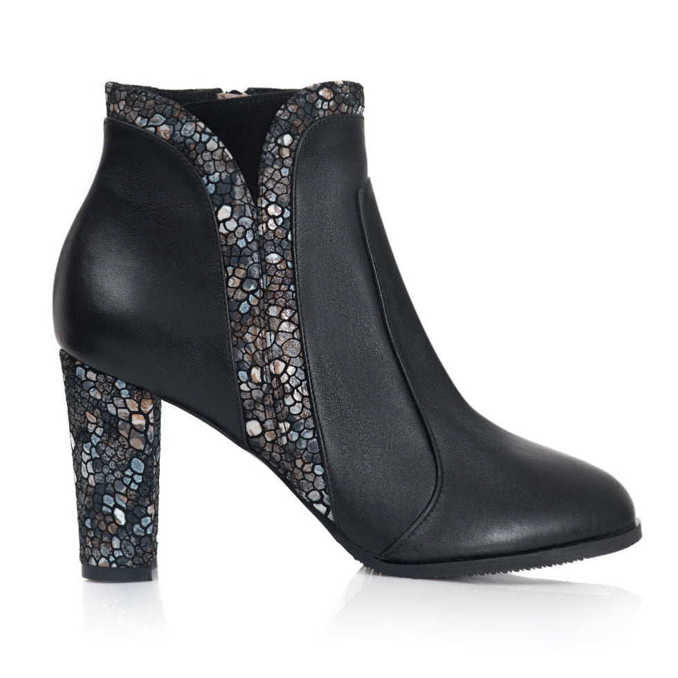 Botine Piele Negru/Color Alda T12 - orice culoare