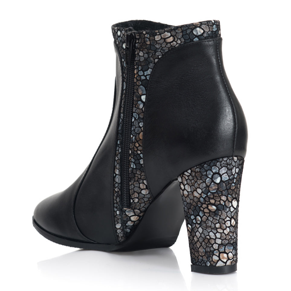 Botine Piele Negru/Color Alda T12 - orice culoare