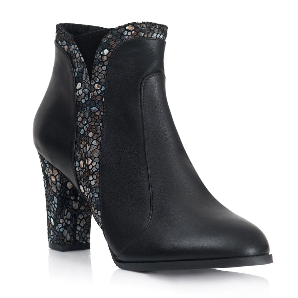 Botine Piele Negru/Color Alda T12 - orice culoare