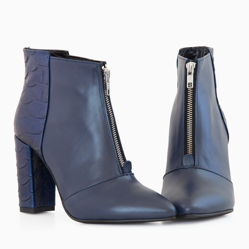 Botine Piele Bleumarin Mari Lu D25 - Orice Culoare