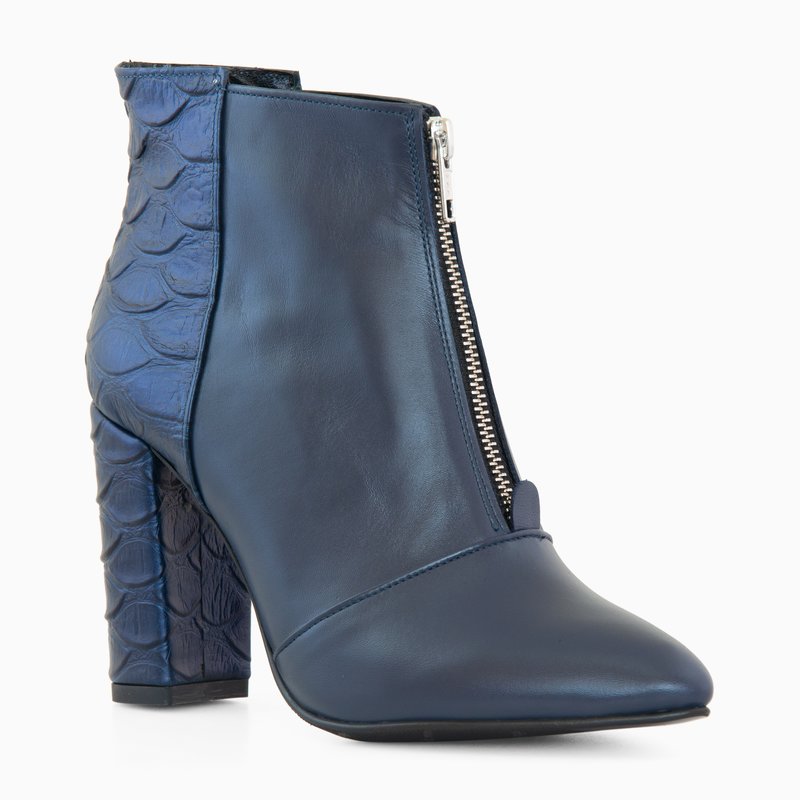 Botine Piele Bleumarin Mari Lu D25 - Orice Culoare