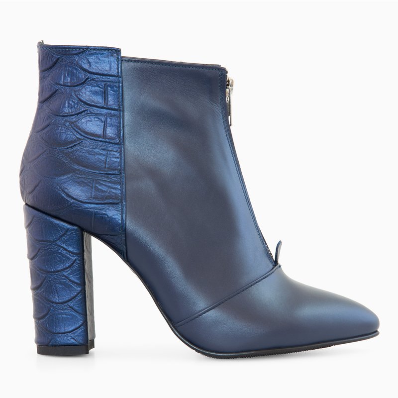 Botine Piele Bleumarin Mari Lu D25 - Orice Culoare
