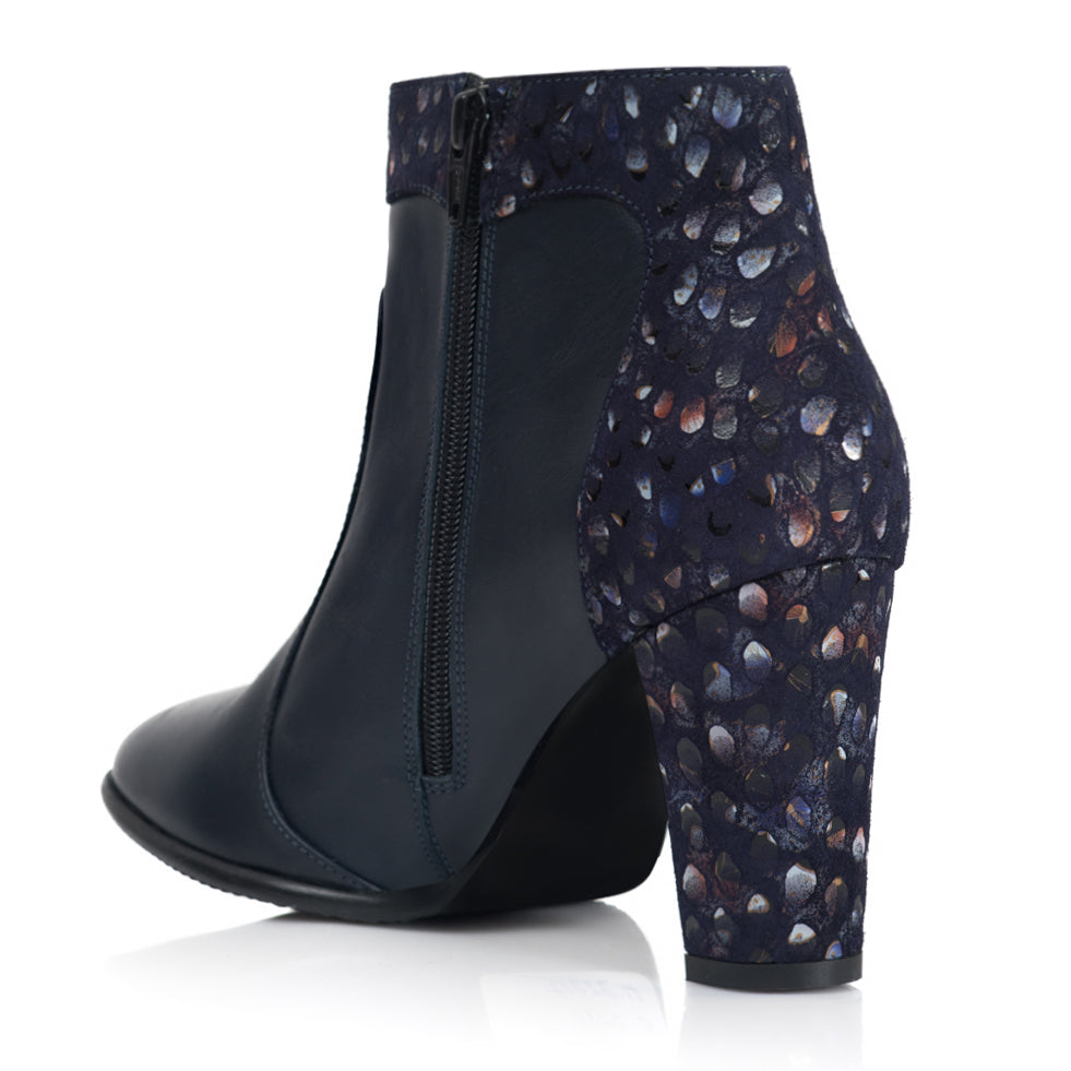 Botine Piele Bleumarin Berta T22 - orice culoa
