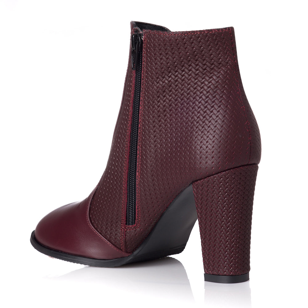 Botine Piele Bordo Margot T2- orice culoare