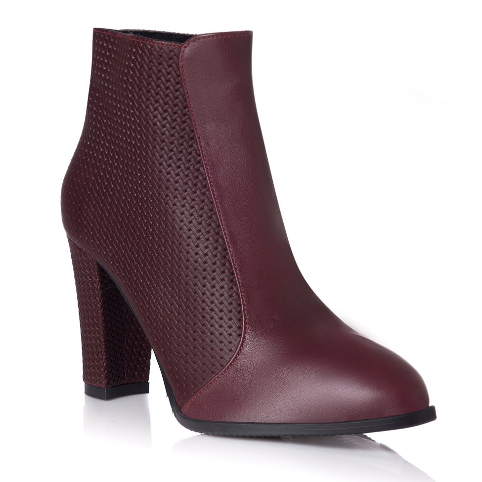 Botine Piele Bordo Margot T2- orice culoare