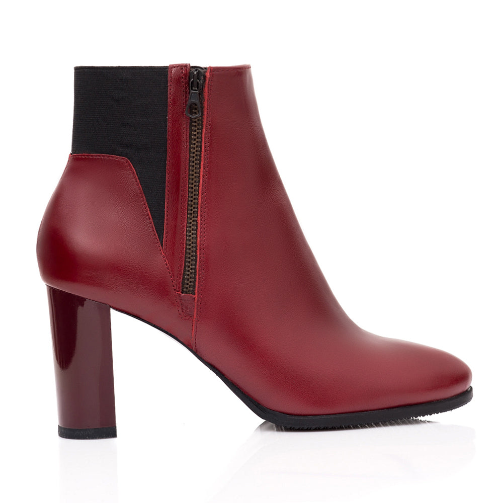 Botine Piele Bordo Office C30- orice culoare