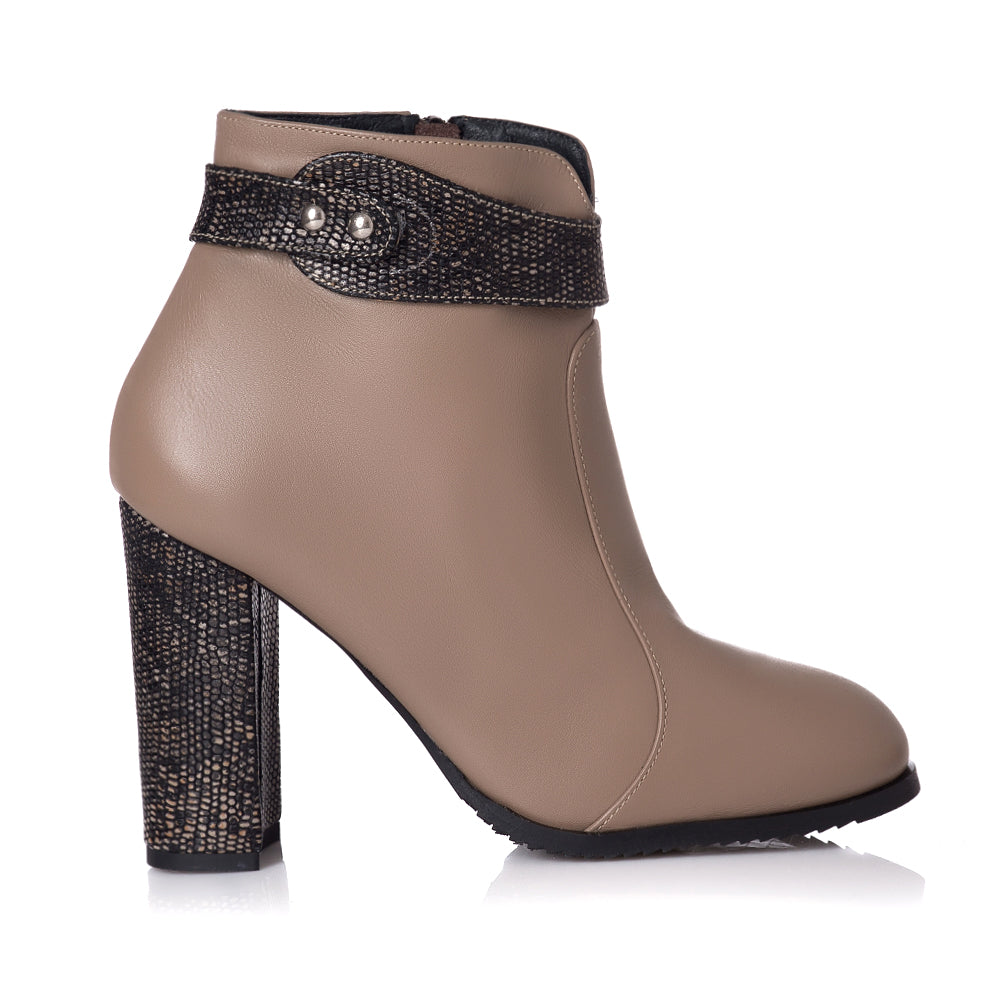 Botine Piele Capucino Caelia T1- orice culoare