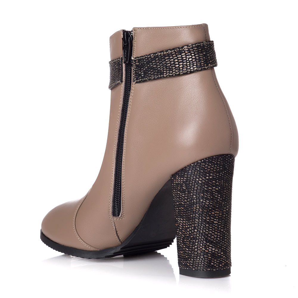 Botine Piele Capucino Caelia T1- orice culoare
