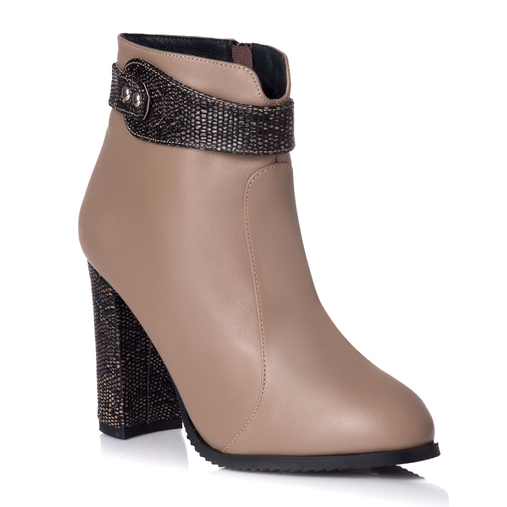 Botine Piele Capucino Caelia T1- orice culoare