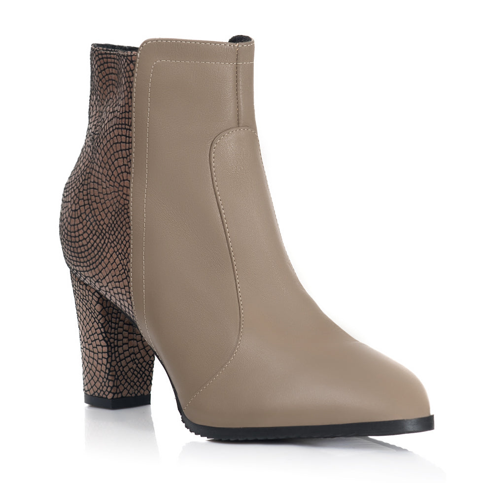 Botine Piele Capucino Ayline T21 - orice culoa