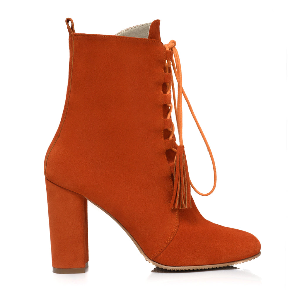 Botine piele intoarsa caramaiziu F30  - orice culoare