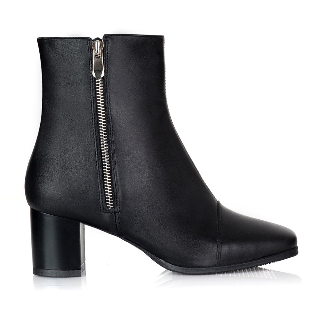 Botine piele Comode cu Fermuar Ina V37 - orice culoare