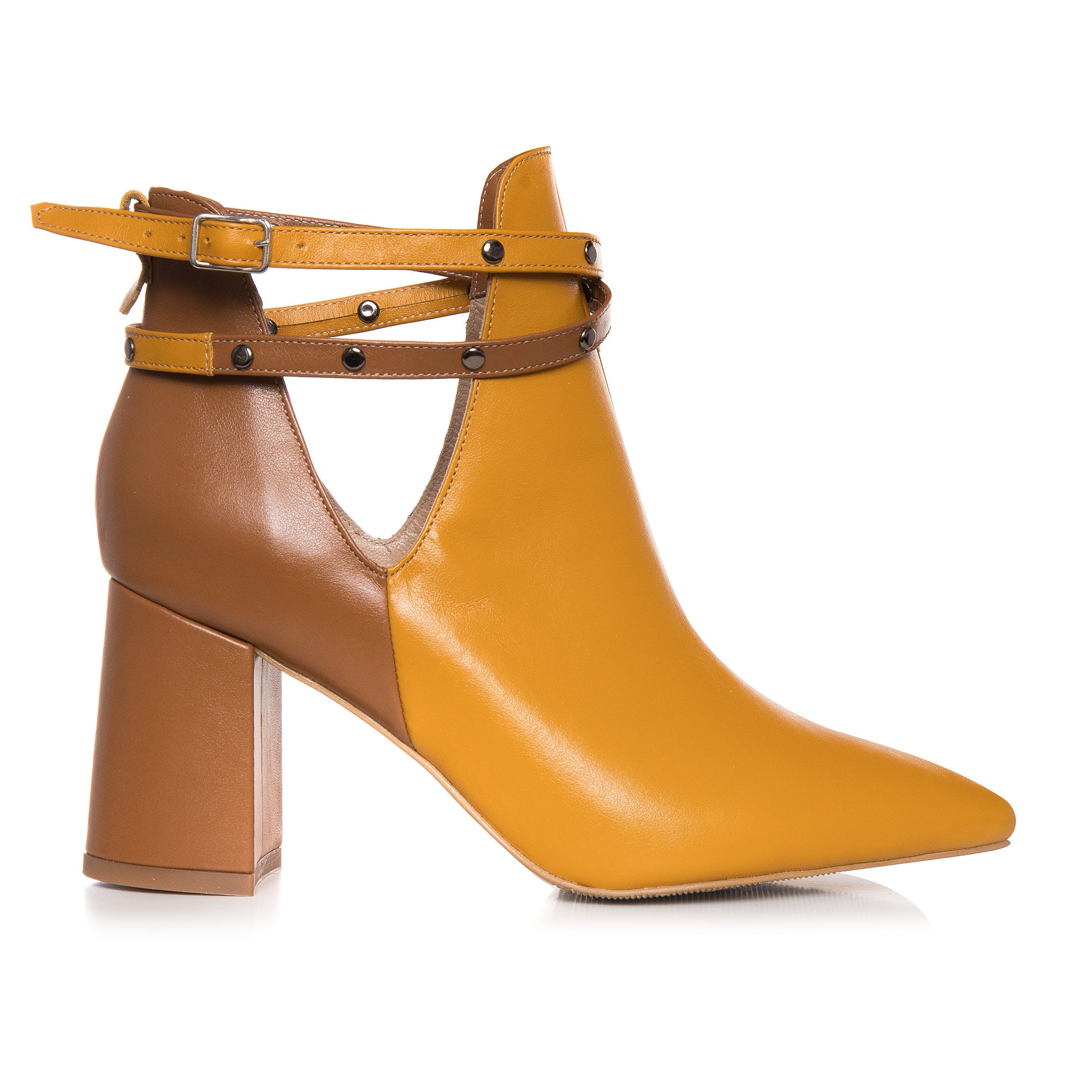 Ghete Dama Piele Camel/Galben Adel L11  - Orice Culoare