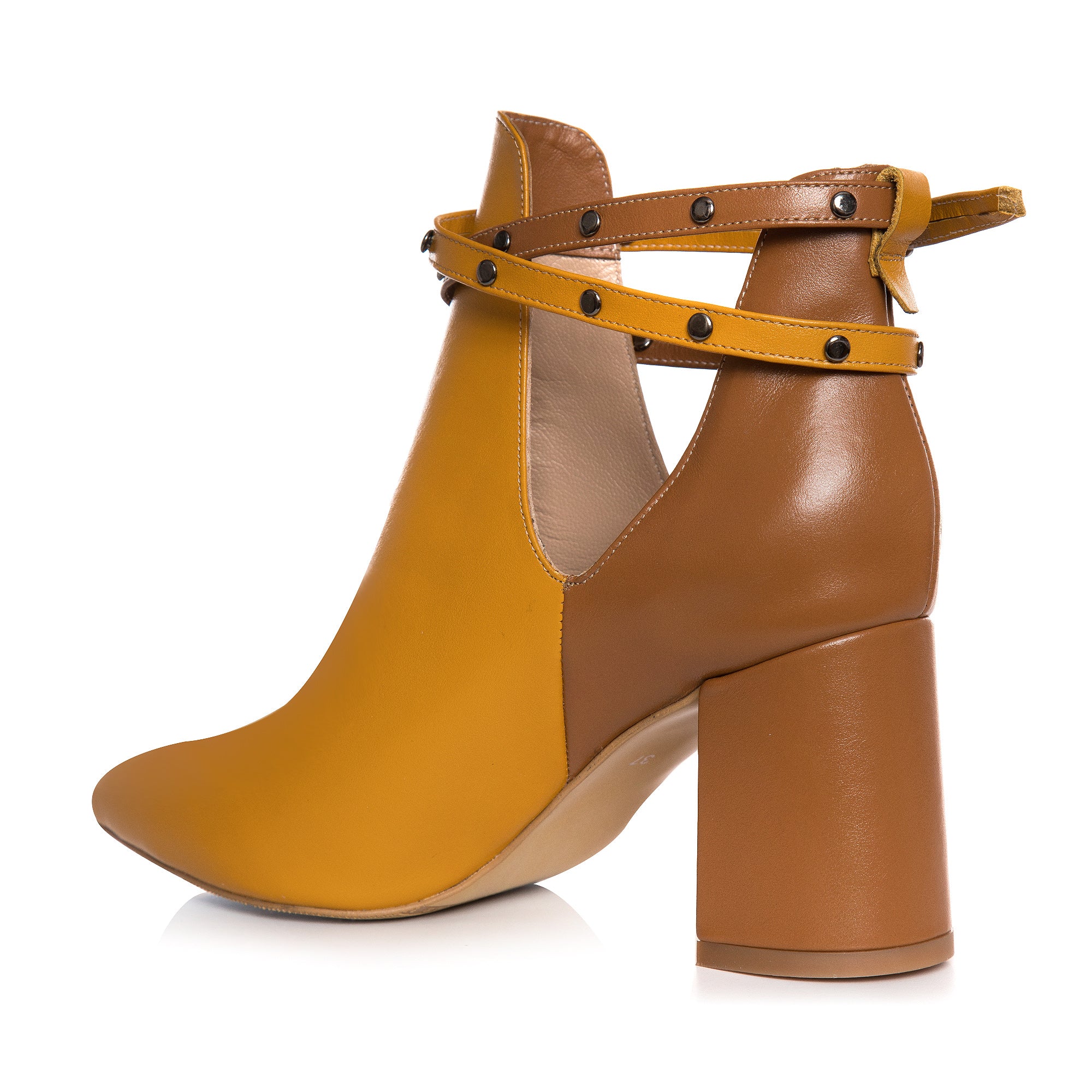 Ghete Dama Piele Camel/Galben Adel L11  - Orice Culoare