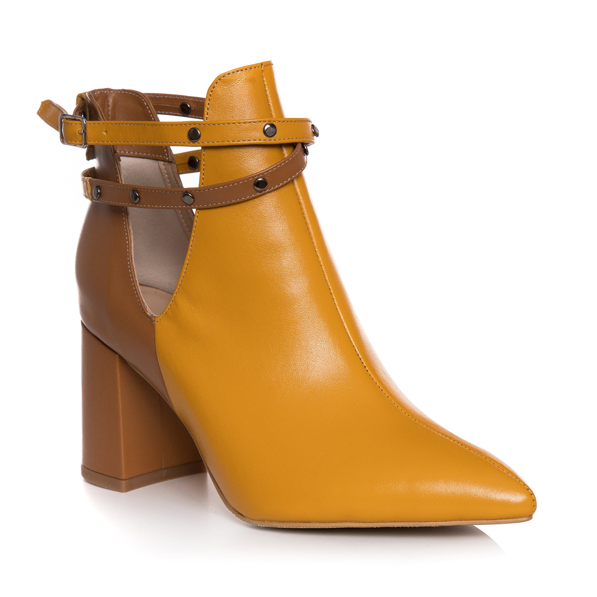 Ghete Dama Piele Camel/Galben Adel L11  - Orice Culoare