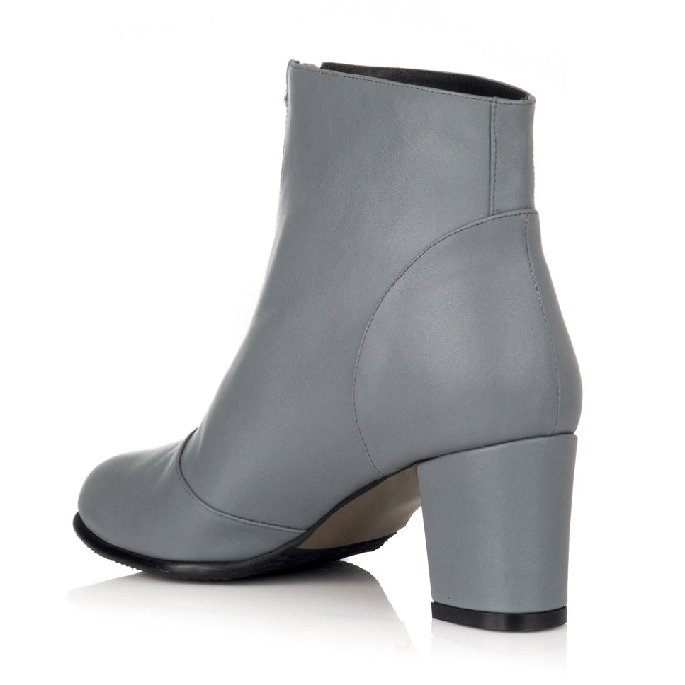 Botine piele naturala gri Alda F26 - orice culoare