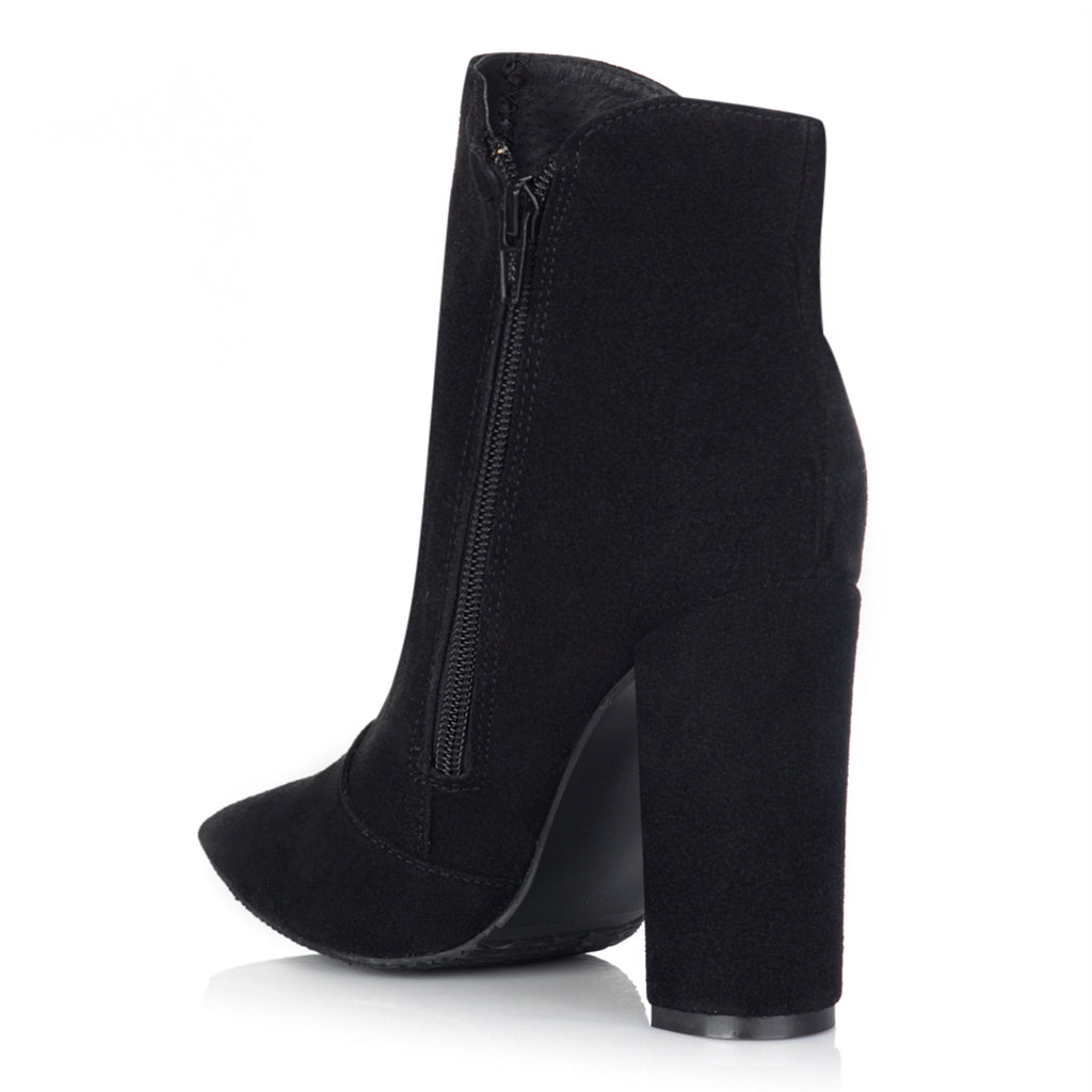 Botine Piele Intoarsa Negru Simplicity S10 - orice culoare
