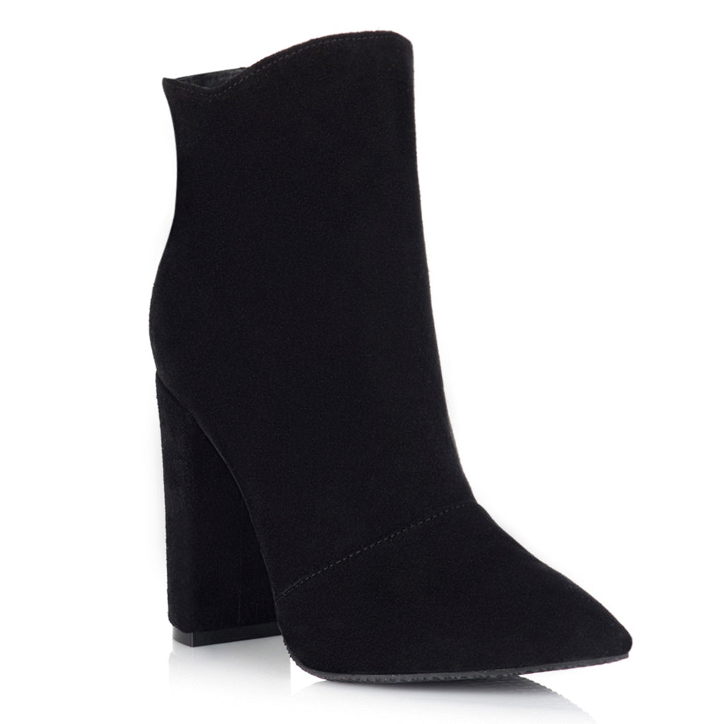Botine Piele Intoarsa Negru Simplicity S10 - orice culoare