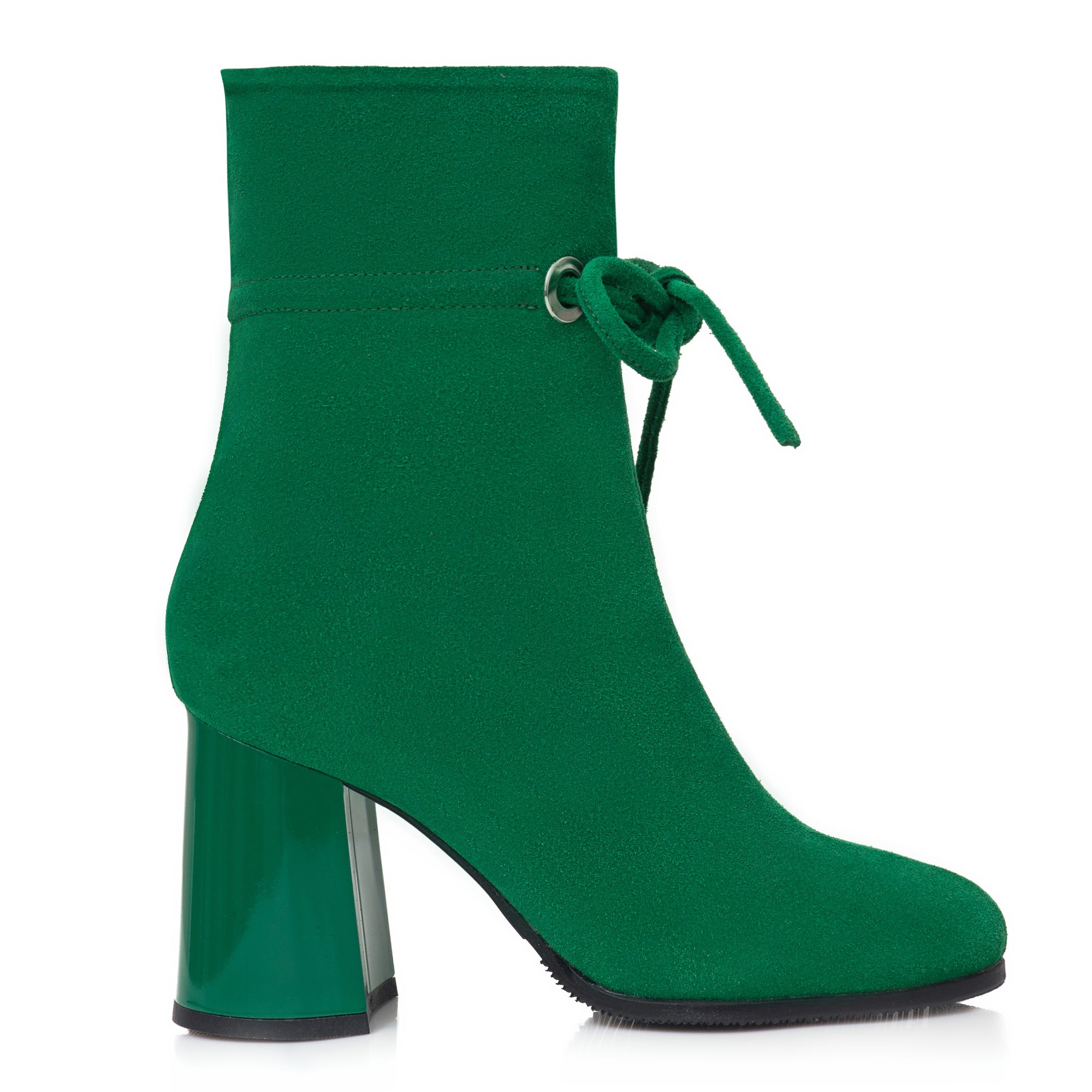 Botine Piele Intoarsa Verde Sonia C3 - Orice Culoare