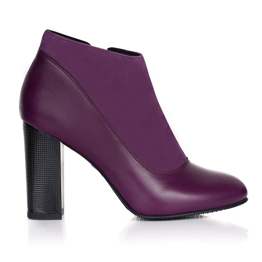 Botine Piele Mov Caroline L8 - orice culoare