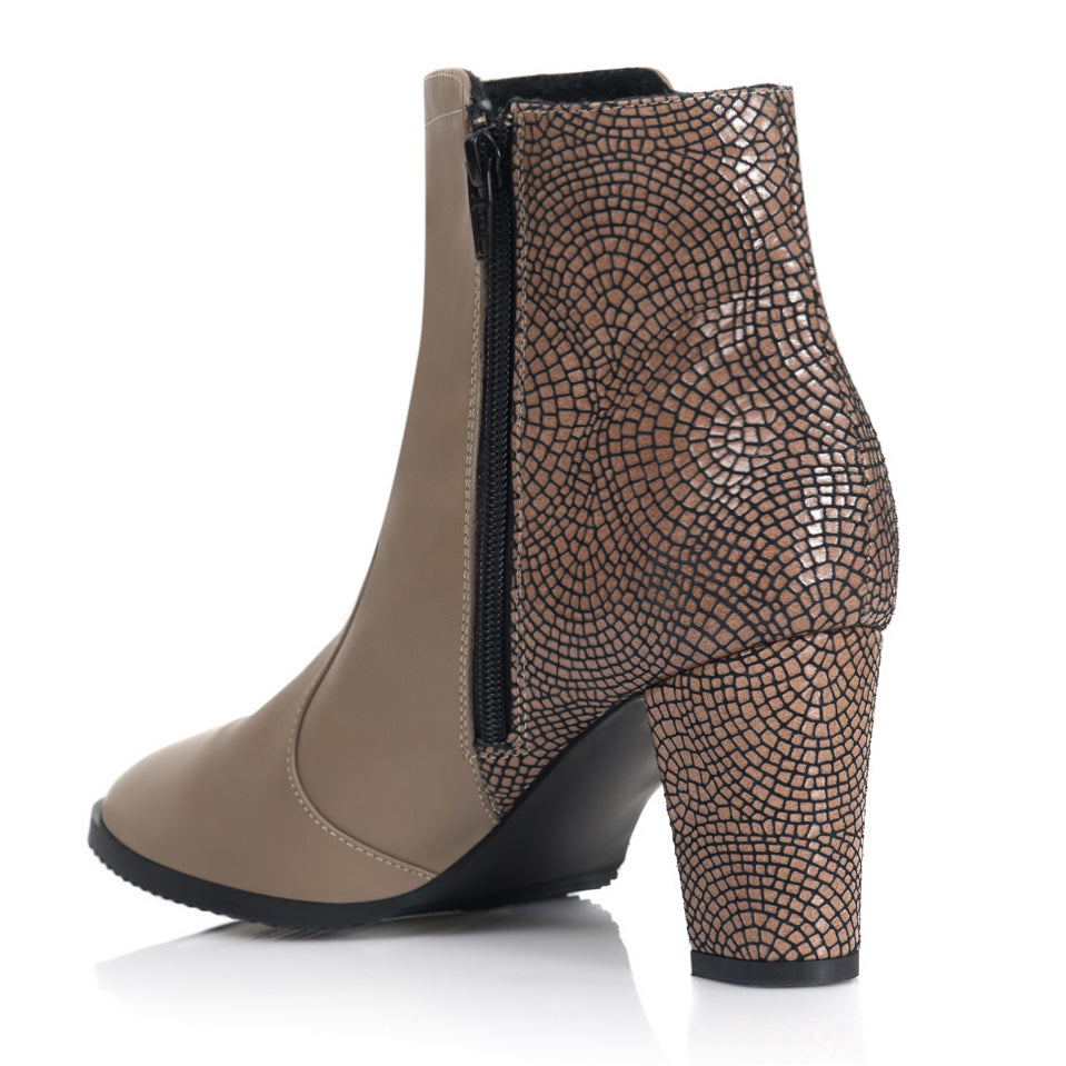 Botine Piele Capucino Ayline T21 - orice culoa