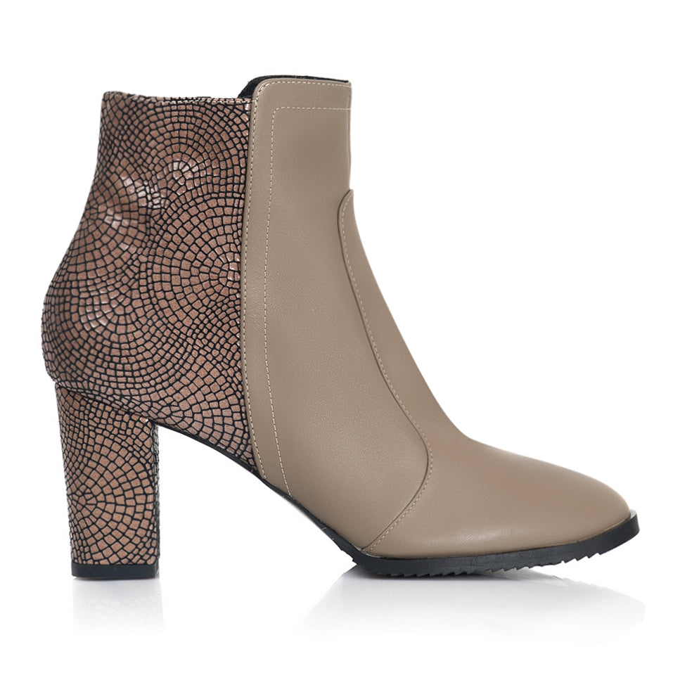 Botine Piele Capucino Ayline T21 - orice culoa