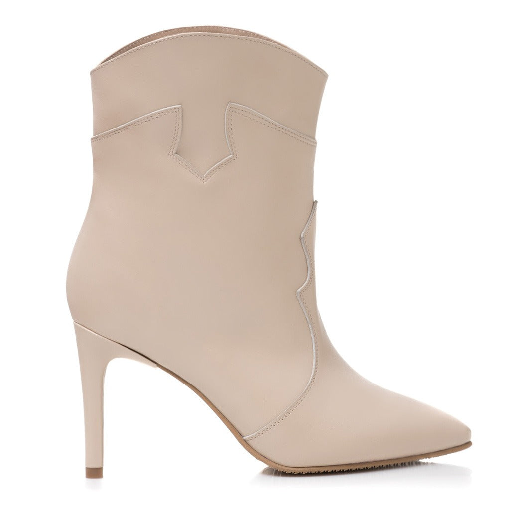 Botine Piele Naturala Nude Ellen L9 - Orice Culoare