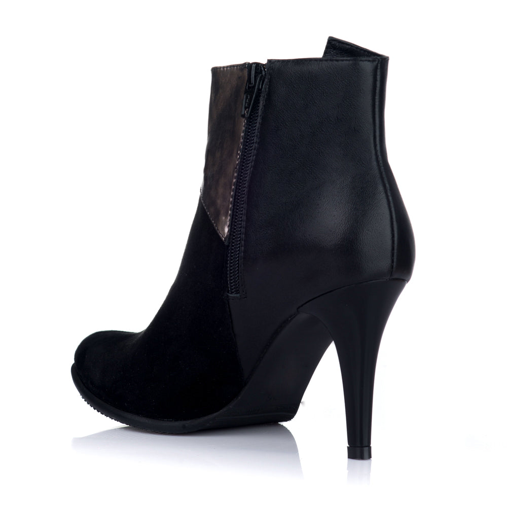 Botine Piele Intoarsa Negru Elsa S7 - orice culoare