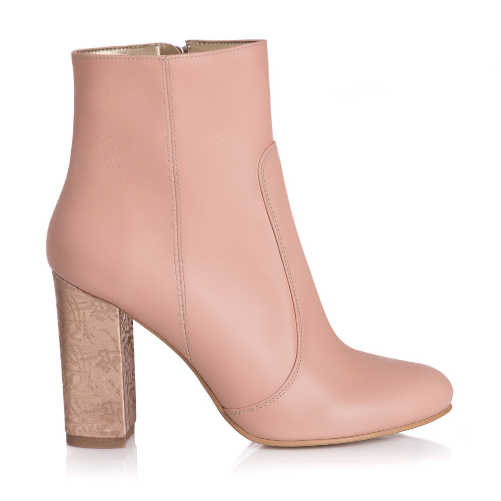 Botine Piele Nude Roze Casual L5 - orice culoare