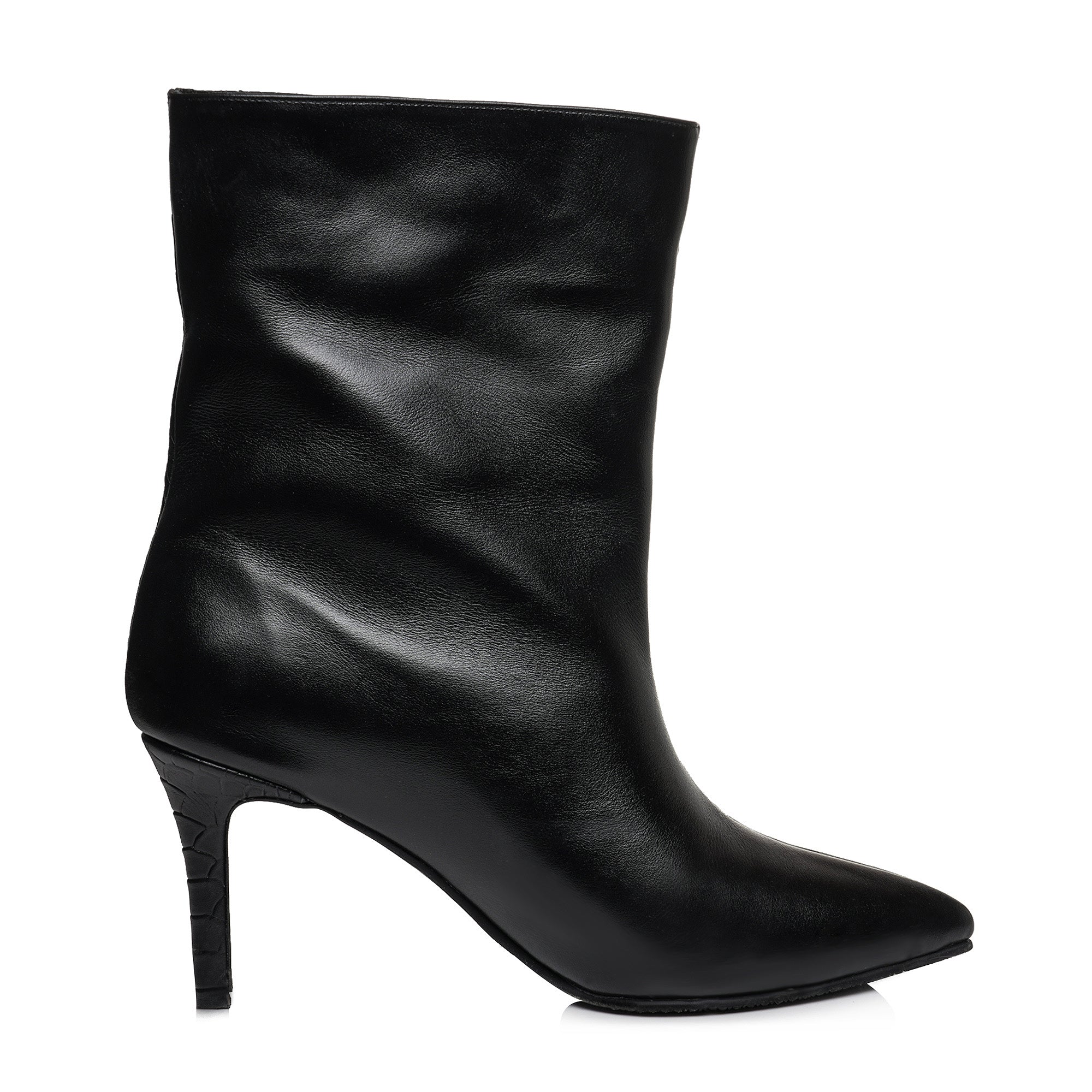 Botine Piele Imprimeu Sarpe Negru Loren - orice culoare