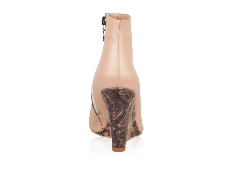 Botine Piele Stiletto cu Platforma Nude N10 - orice culoare