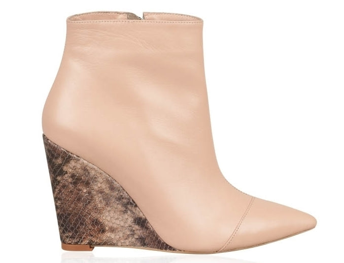 Botine Piele Stiletto cu Platforma Nude N10 - orice culoare