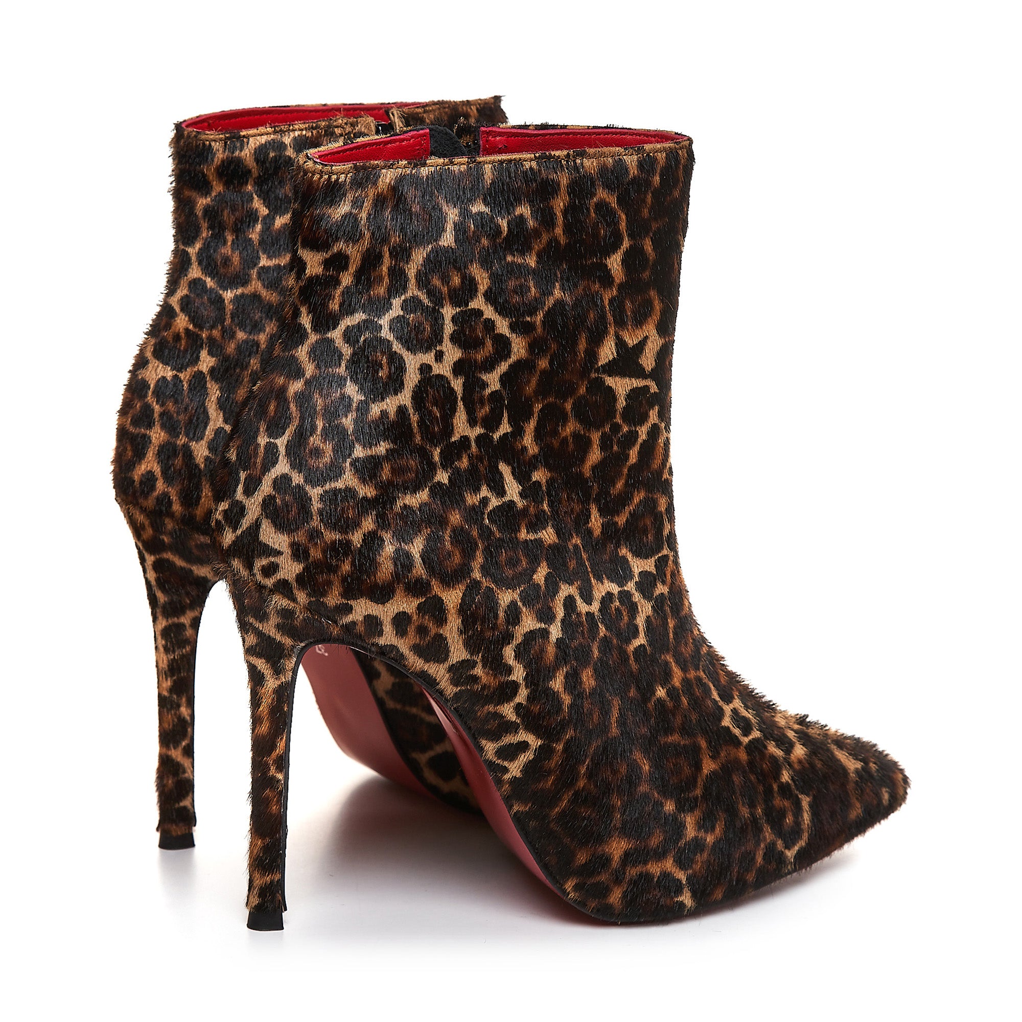 Botine Stiletto Piele Imprimeu Animal Print L22 - Orice Culoare