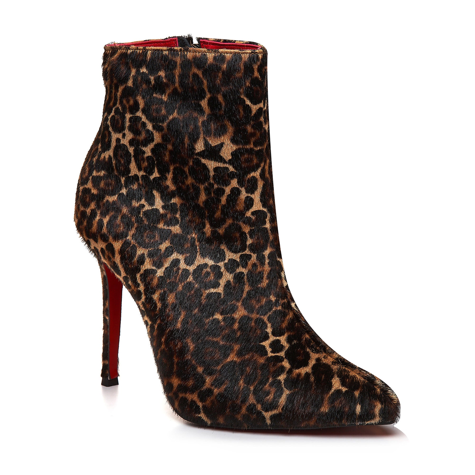 Botine Stiletto Piele Imprimeu Animal Print L22 - Orice Culoare