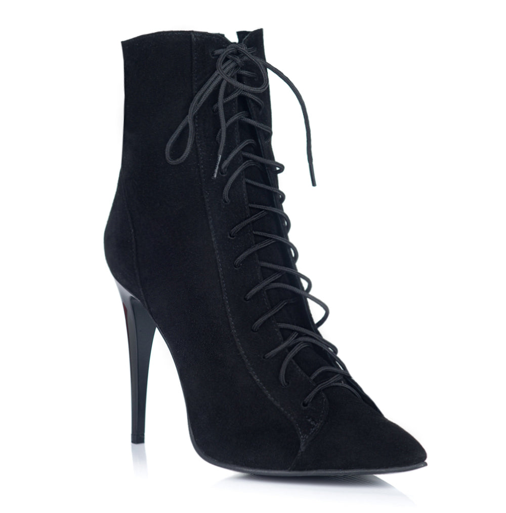 Botine Piele Stiletto Cu Siret I8 - orice culoare