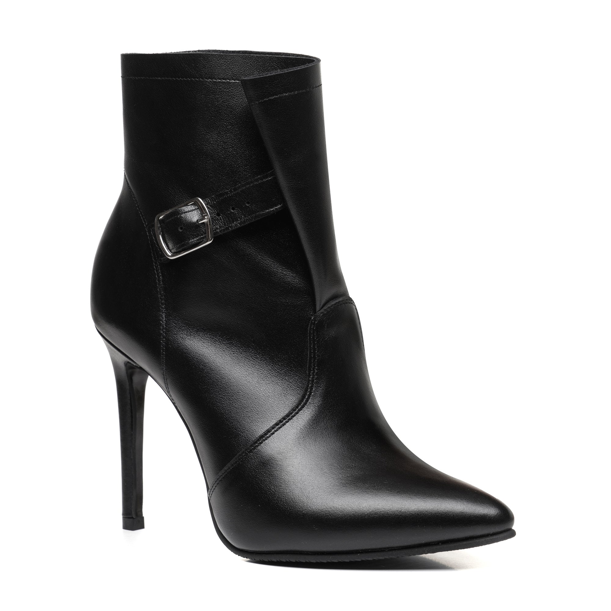 Botine Stiletto Piele Negru Delia L21 - Orice Culoare